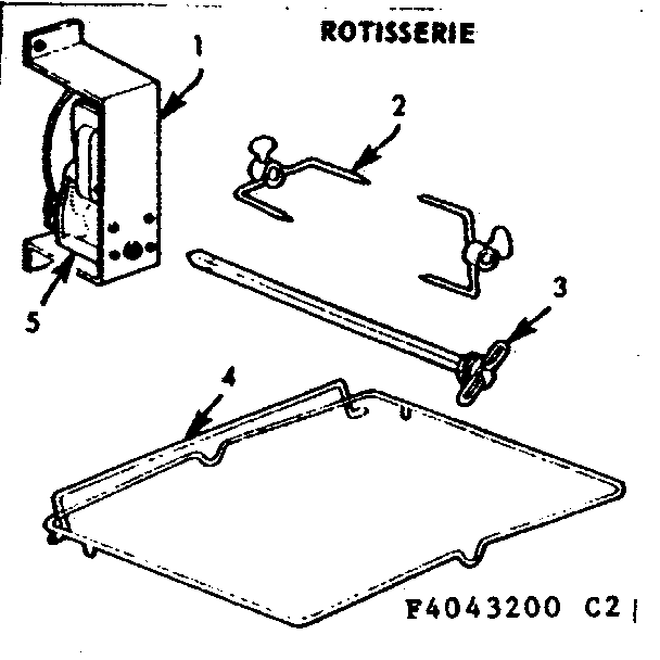 Kenmore 1034053800 rotisserie diagram