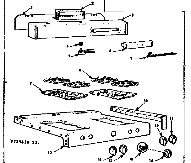Kenmore 103725638 backguard and maintop diagram