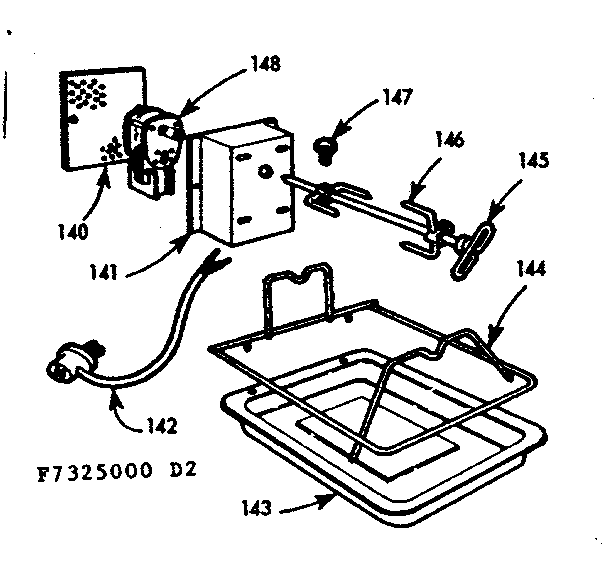 Kenmore 1037325000 rotisserie diagram