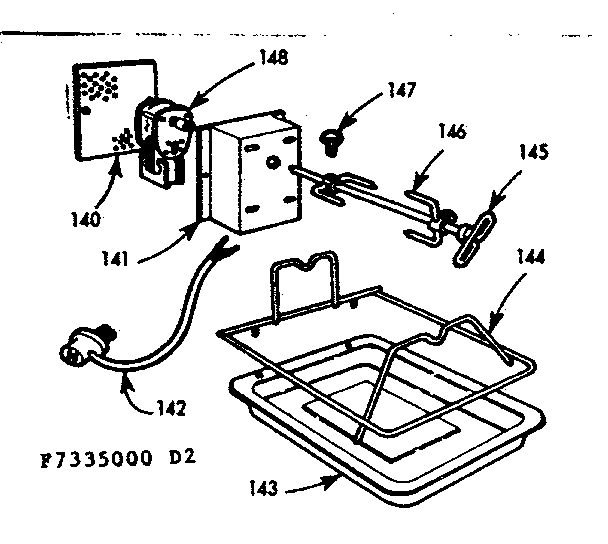 Kenmore 1037335004 rotisserie diagram
