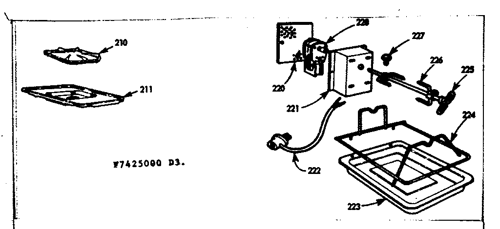 Kenmore 1037425600 fifth burner and oven rotisserie diagram