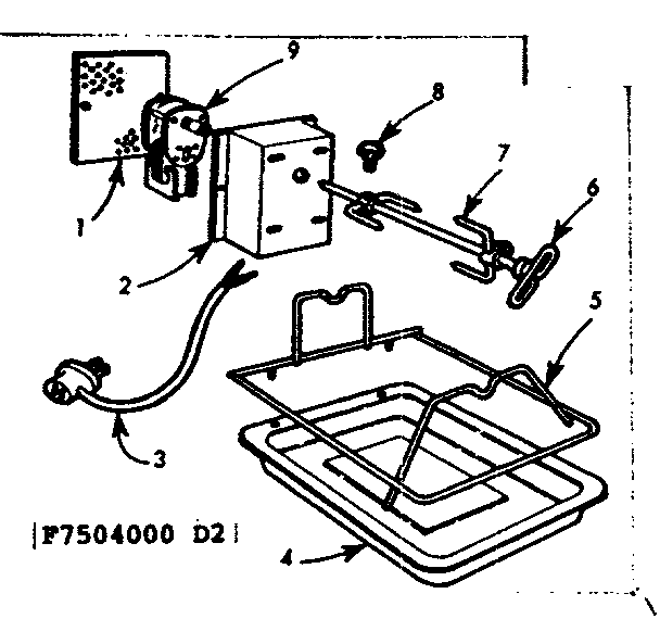 Kenmore 1037504800 rotisserie diagram
