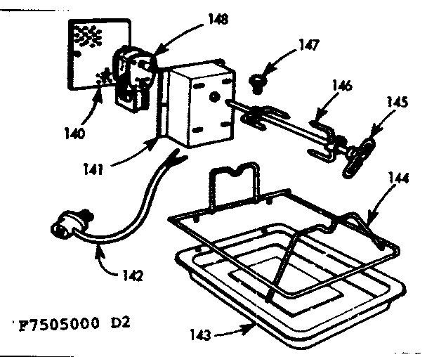 Kenmore 1037505604 rotisserie diagram