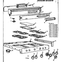 Kenmore 1037544600 backguard and maintop diagram
