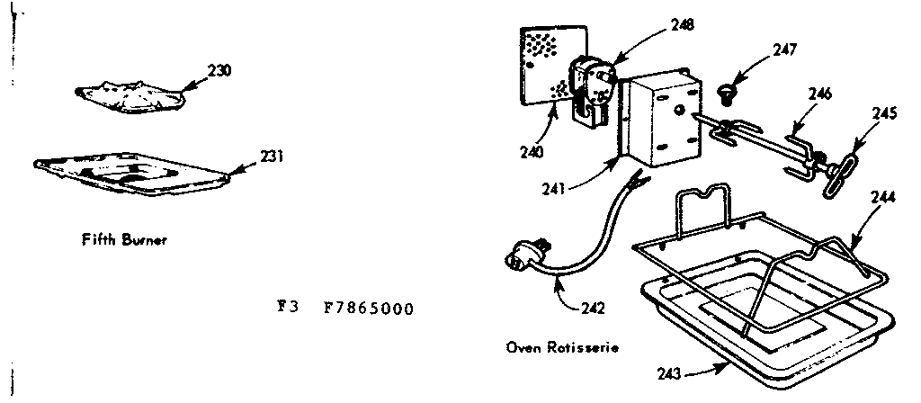 Kenmore 1037865400 optional equipment diagram