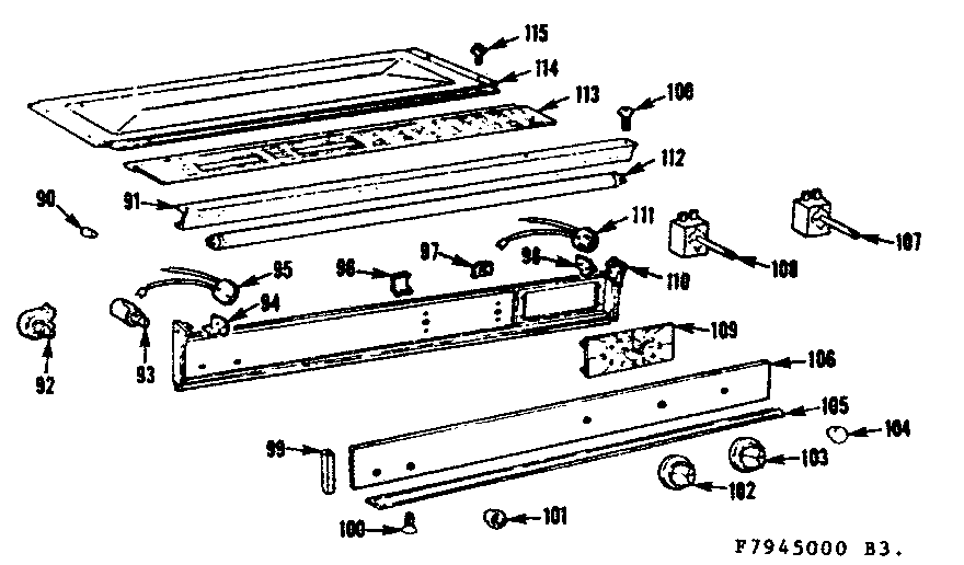 Kenmore 1037945000 control section diagram