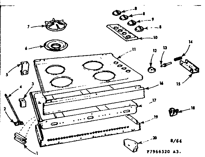 Kenmore 1037966374 maintop & body section diagram