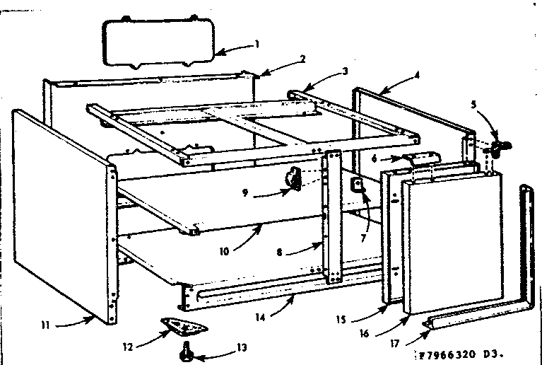 Kenmore 1037966374 39 in. base cabinet diagram