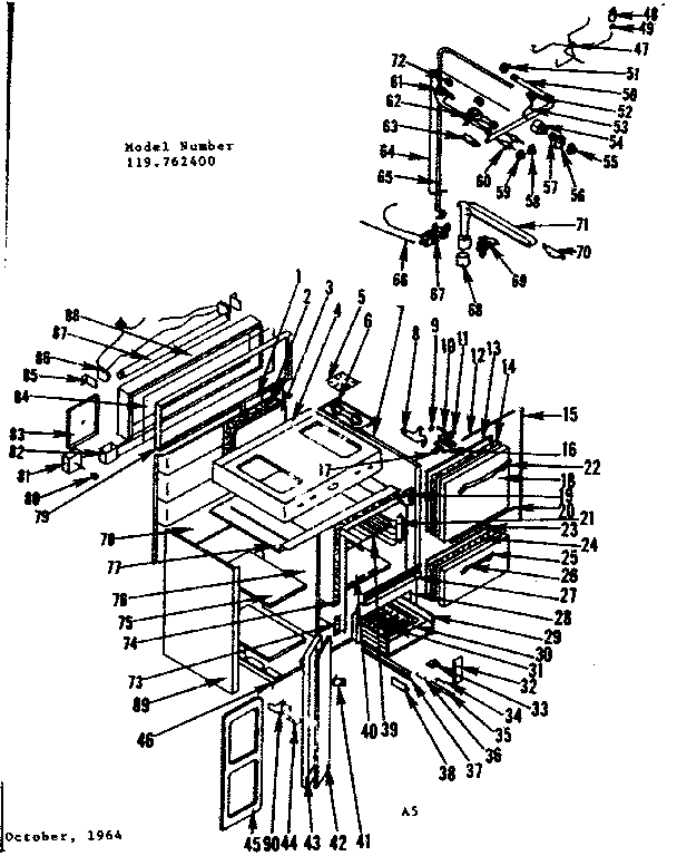Kenmore 119762400 body section diagram
