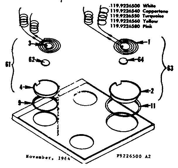 Kenmore 1199226540 main top section diagram