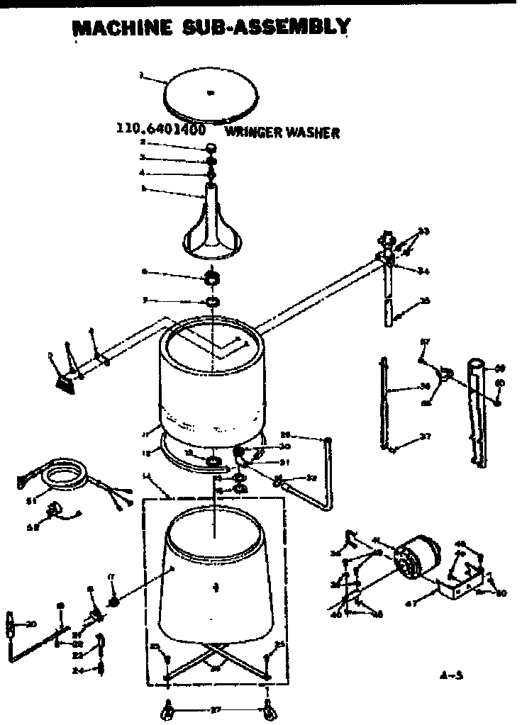Kenmore 1106401400 machine sub-assembly diagram