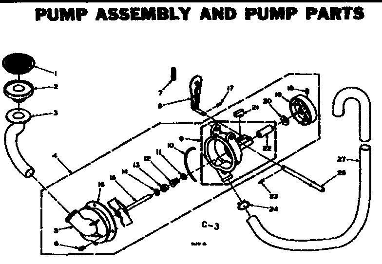 Kenmore 1106402510 pump assembly and pump parts diagram