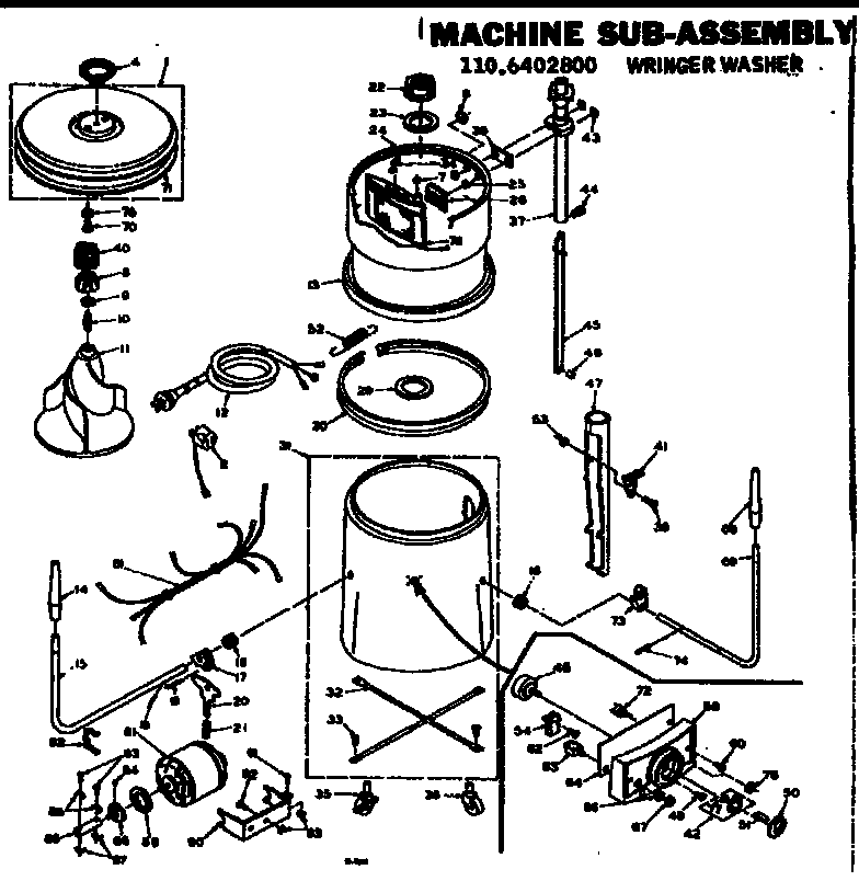 Kenmore 1106402800 machine sub-assembly diagram