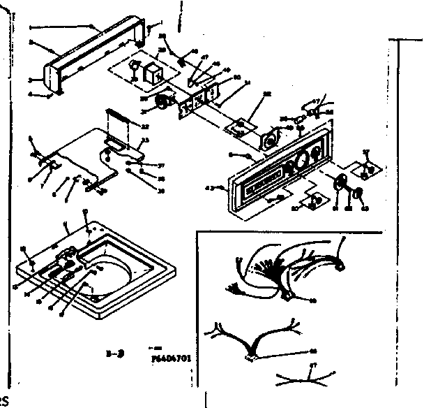 Kenmore 1106405751 top and console assembly diagram