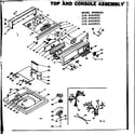Kenmore 1106404952 top and console assembly diagram