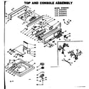 Kenmore 1106405903 top and console assembly diagram