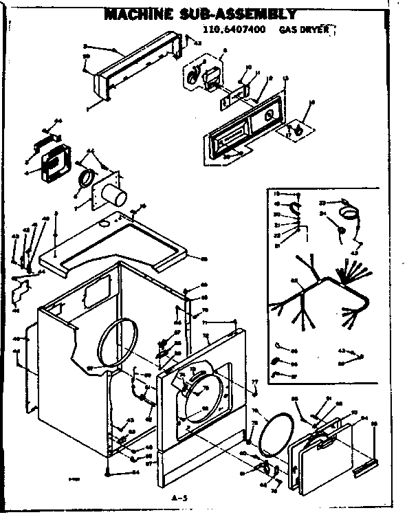 Kenmore 1106407400 machine sub-assembly diagram