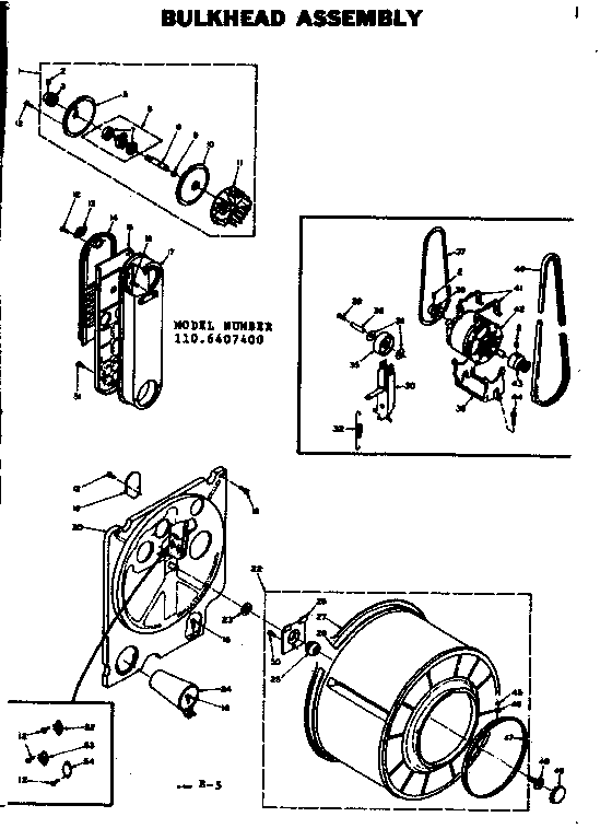 Kenmore 1106407400 bulkhead assembly diagram