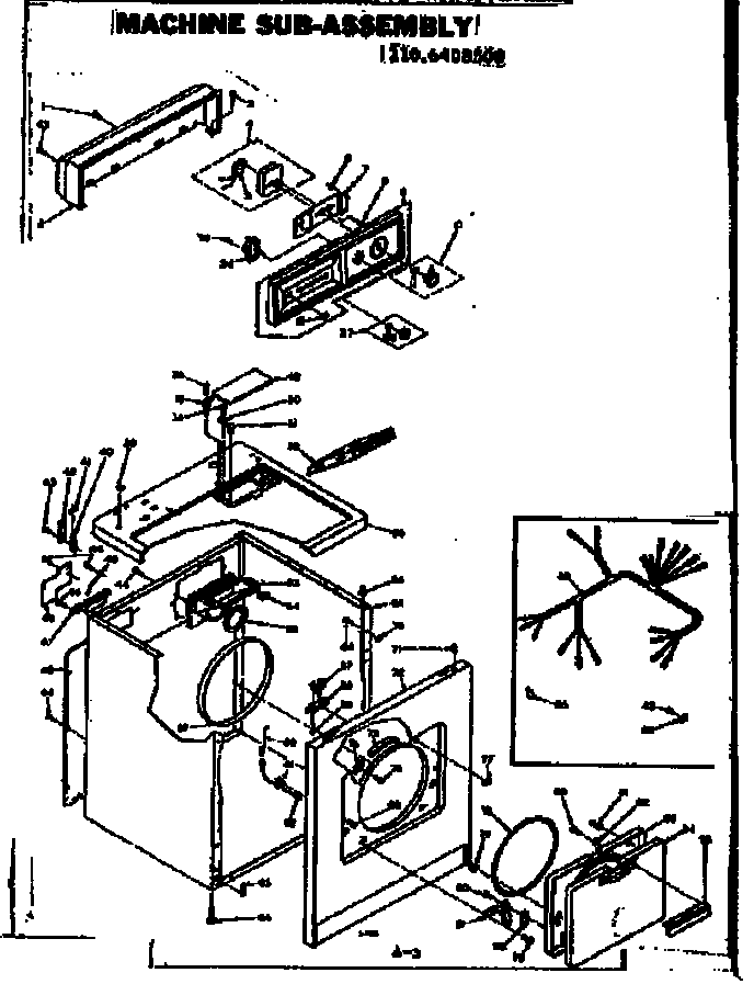 Kenmore 1106408500 machine sub-assembly diagram