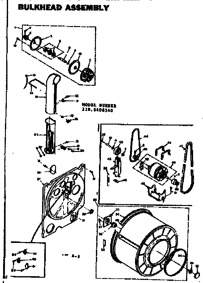 Kenmore 1106408540 bulkhead assembly diagram