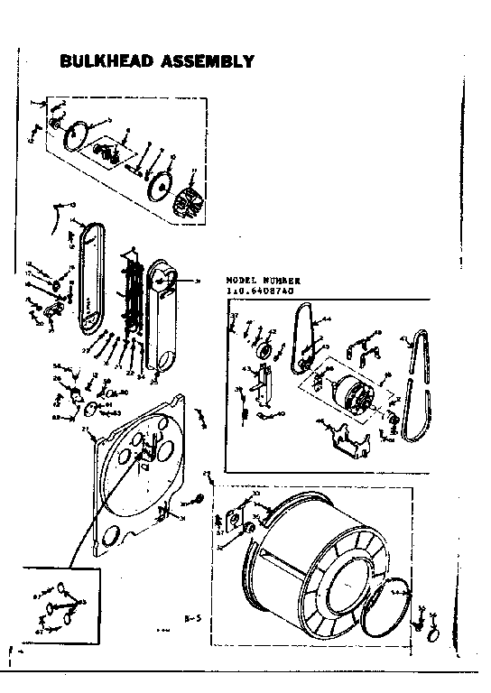 Kenmore 1106408740 bulkhead assembly diagram