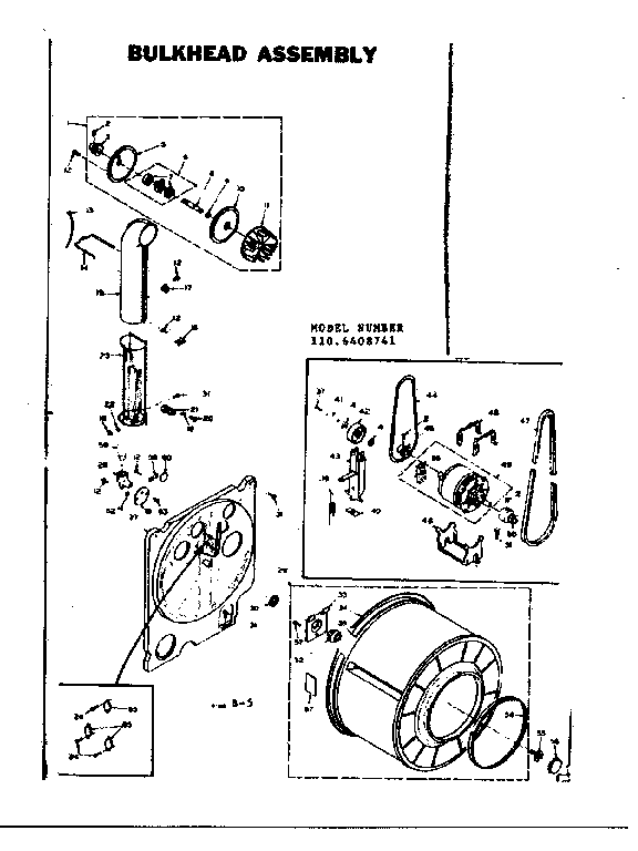 Kenmore 1106408741 bulkhead assembly diagram