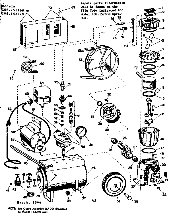 Craftsman 106153270 replacement parts diagram
