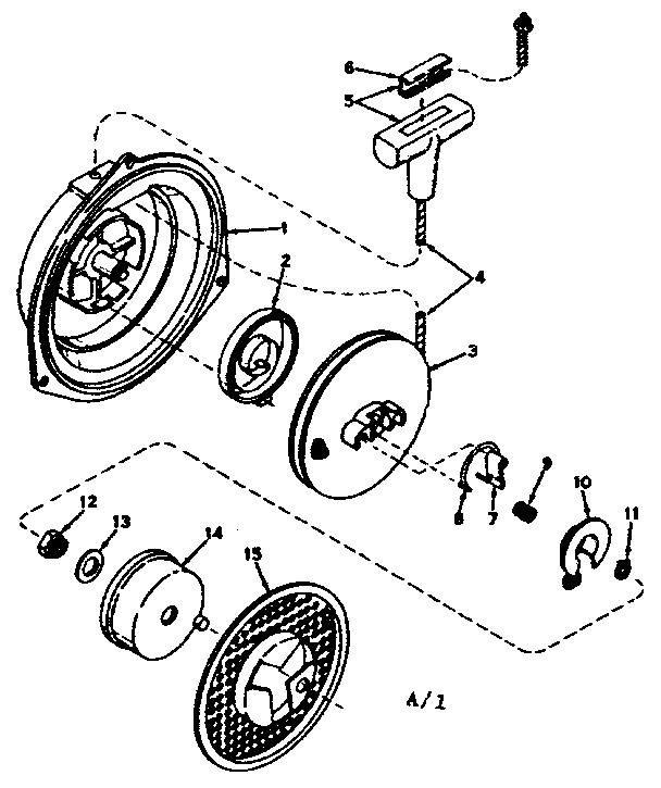 Craftsman 91762803 rewind starter diagram