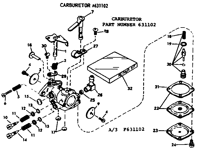Craftsman 917631102 carburetor diagram