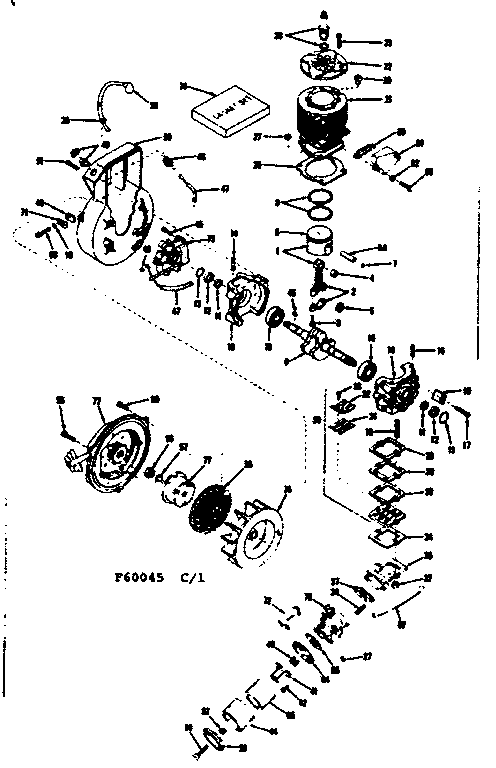 Craftsman 91760045 crankcase diagram