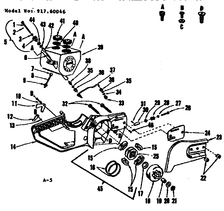 Craftsman 91760046 main frame diagram