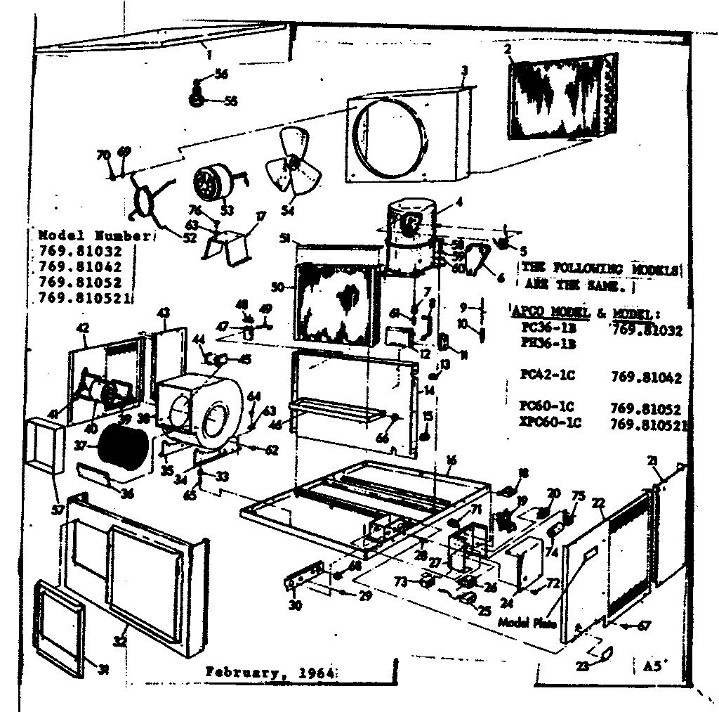 APCO PH36-1B unit parts diagram