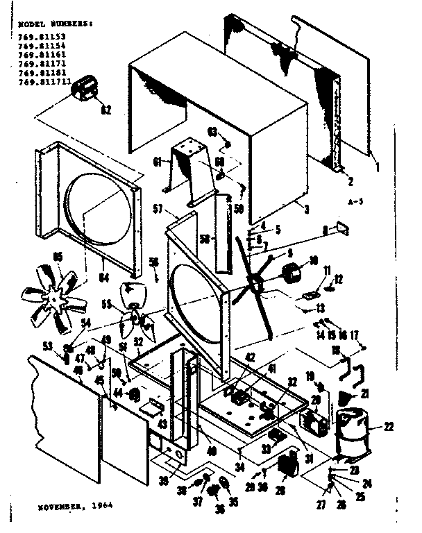 Kenmore 769811711 unit parts diagram
