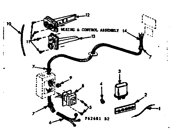 Kenmore 86762681 wiring & control assembly diagram