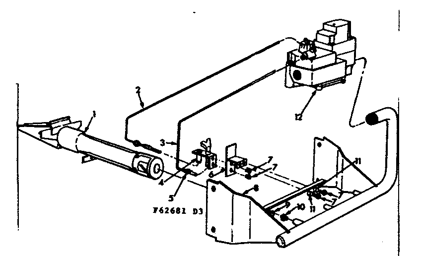 Kenmore 86762681 burner and manifold assembly diagram