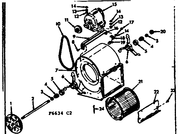 Kenmore 8676635 h-q blower assembly diagram