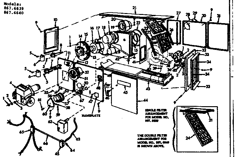 Kenmore 8676639 furnace assembly diagram