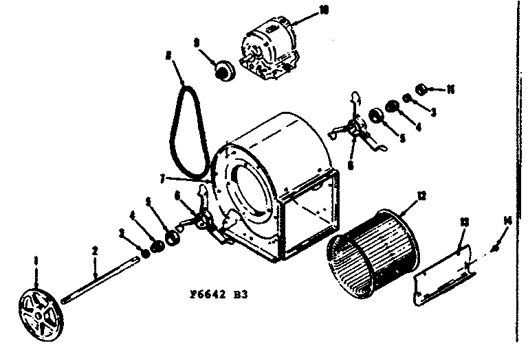 Kenmore 8676642 h-q blower assembly diagram