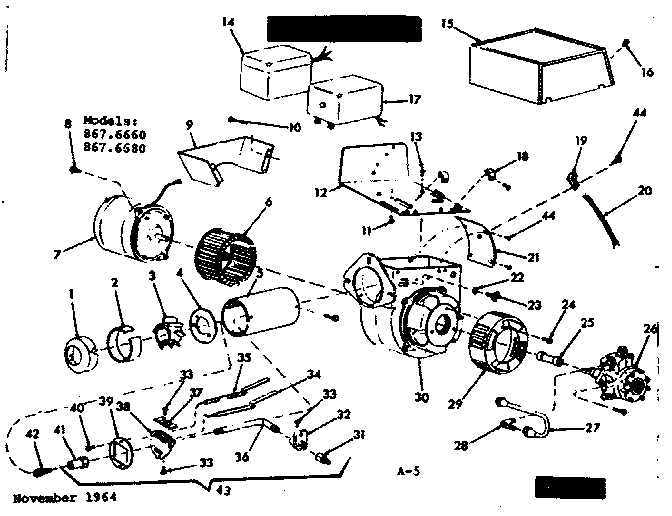 Kenmore 8676660 oil burner assembly diagram