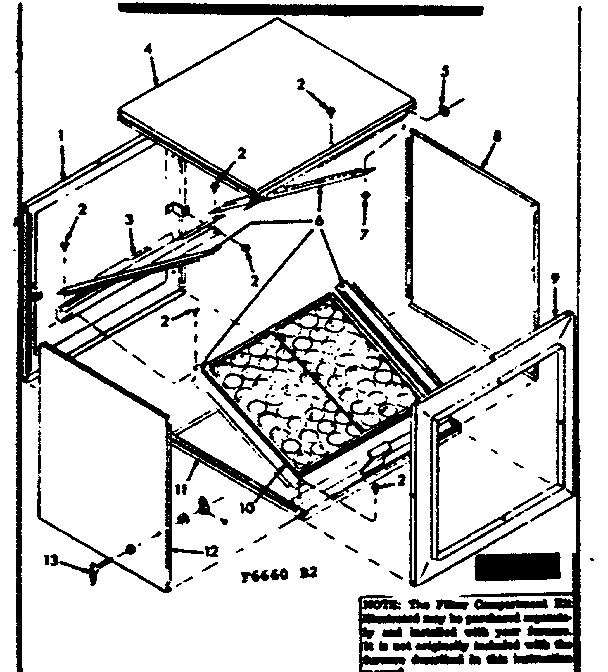 Kenmore 8676660 filter compartment kit diagram