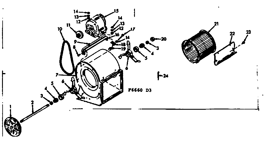 Kenmore 8676660 h-q blower assembly diagram