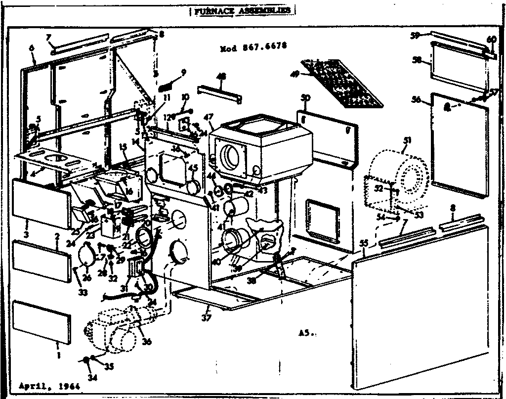 Kenmore 8676678 furnace assemblies diagram