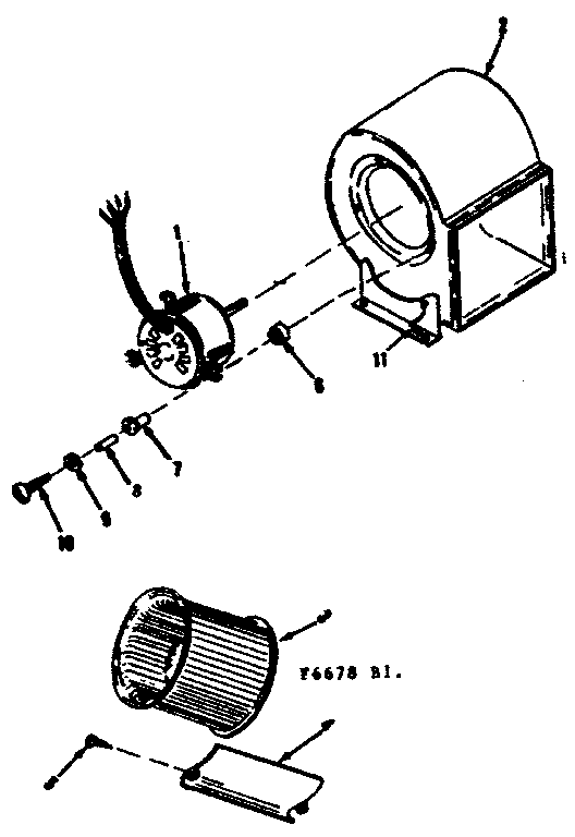 Kenmore 8676678 h-q blower assembly diagram