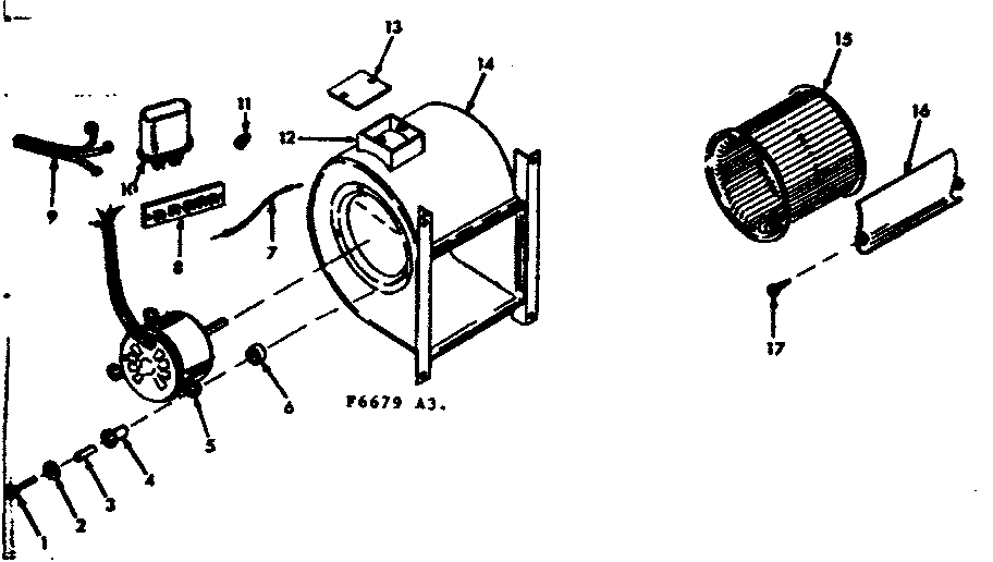 Kenmore 8676679 h-q blower assembly diagram