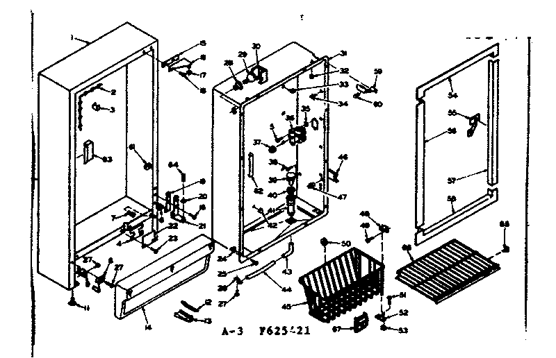 Kenmore 106625421 cabinet parts diagram