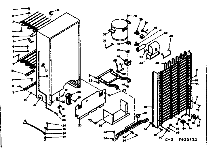 Kenmore 106625421 unit parts diagram