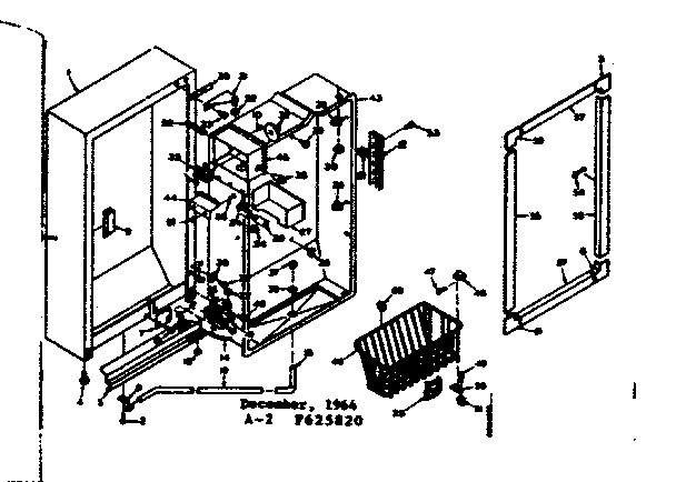 Kenmore 106625820 cabinet parts diagram