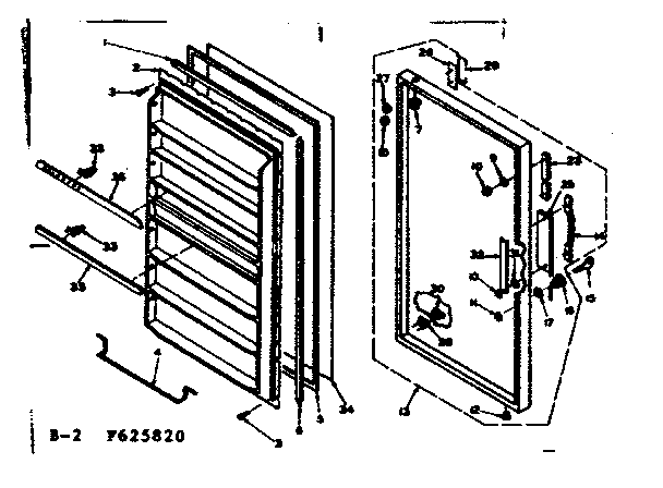 Kenmore 106625820 door parts diagram