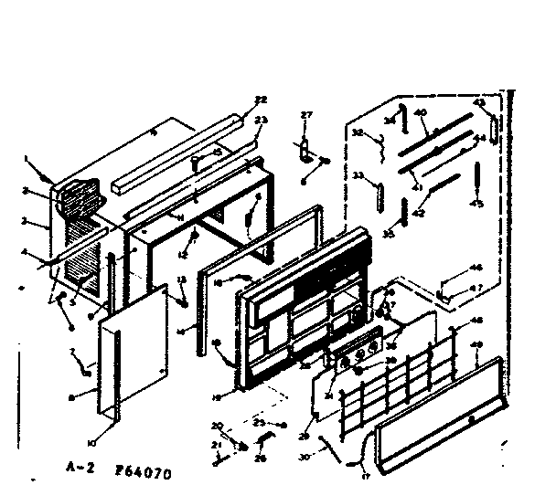 Kenmore 10664070 cabinet parts diagram