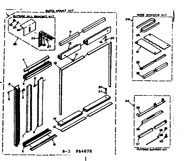 Kenmore 10664070 kit parts diagram
